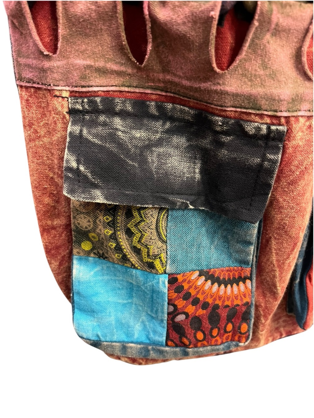 Boho Patchwork Crossbody Bag Cotton Nepal Hippie Festival Artisan Multicolor - Picture 5 of 13